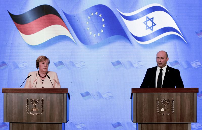 Israeli Prime Minister Naftali Benett meets with German Chancellor Angela