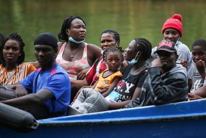 FILE PHOTO: Migrants journey north from Colombia, in Acandi