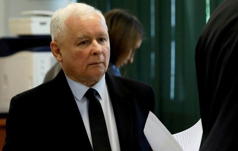 FILE PHOTO: Jaroslaw Kaczynski, leader of the ruling Law and