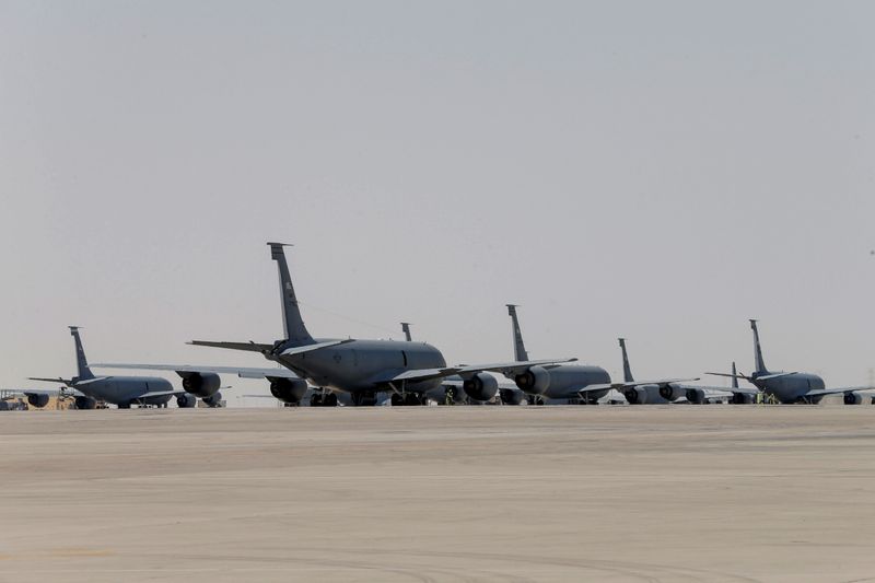 U.S. Air Force planes, which were used to evacuate people
