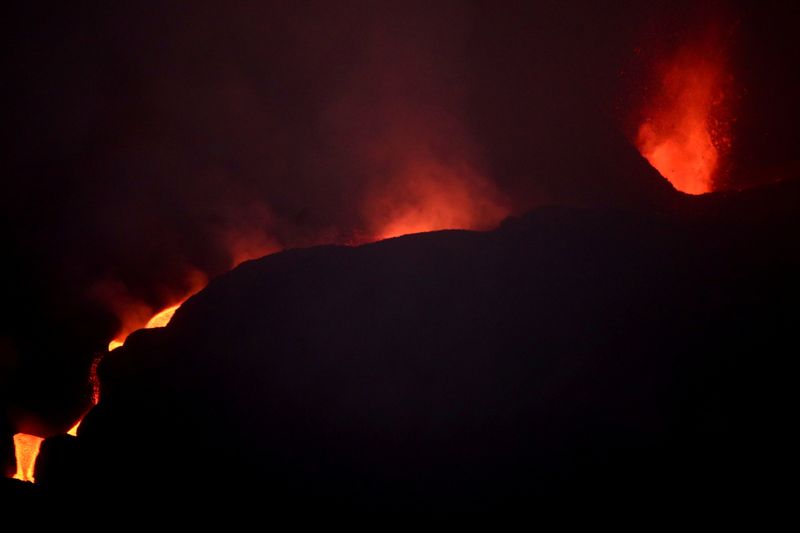 FILE PHOTO: Cumbre Vieja volcano continues to erupt in Spain
