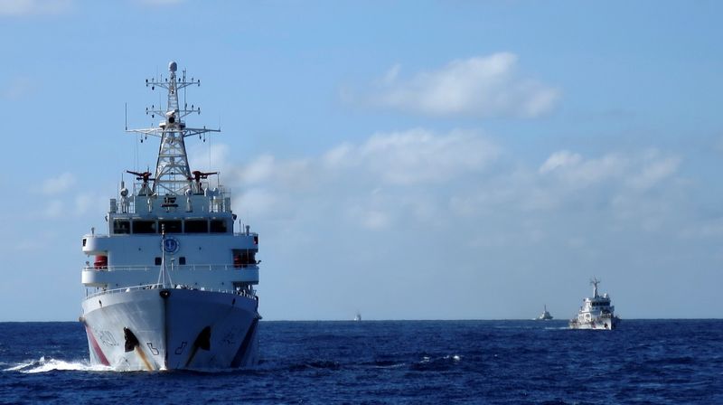 FILE PHOTO: Chinese coastguard ships in the South China Sea