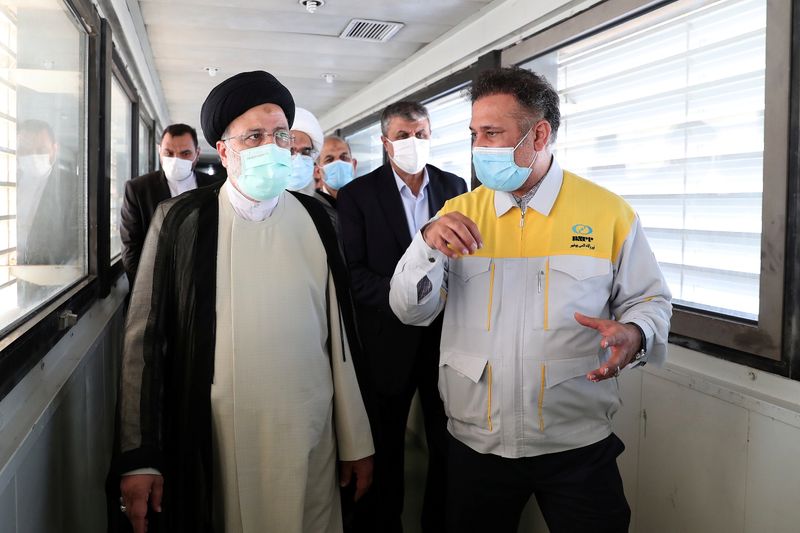 FILE PHOTO: Iranian President Ebrahim Raisi visits the Bushehr nuclear