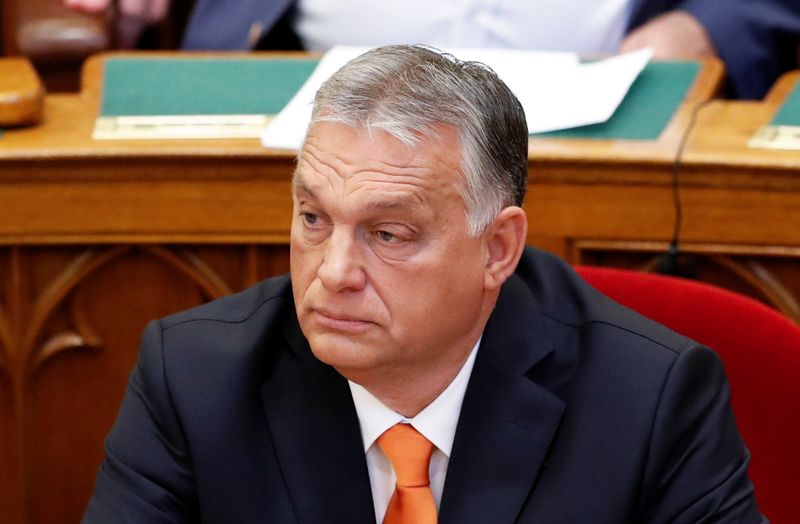 Hungarian PM Viktor Orban attends the opening session of parliament
