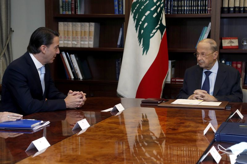 Lebanon’s President Michel Aoun meets with U.S. Special Envoy Hochstein