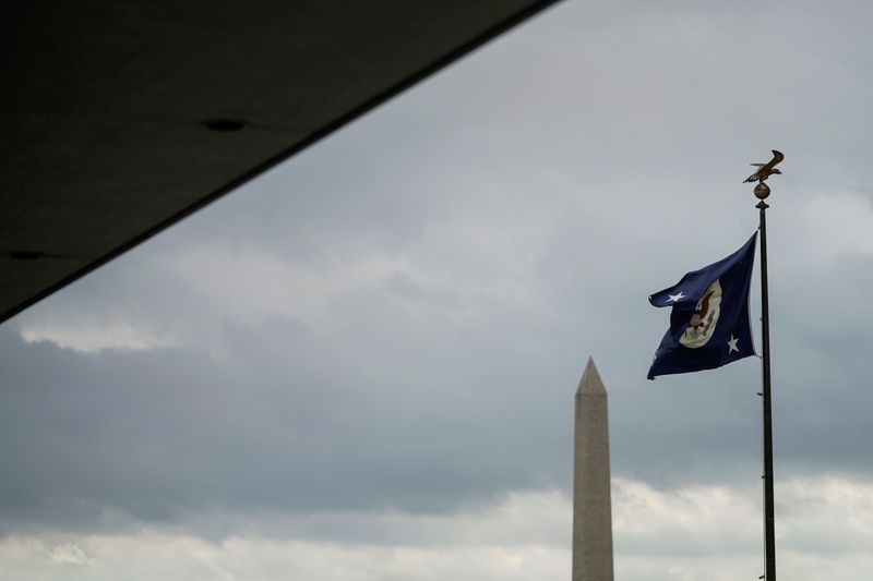 FILE PHOTO: The flag of the U.S. State Department flies