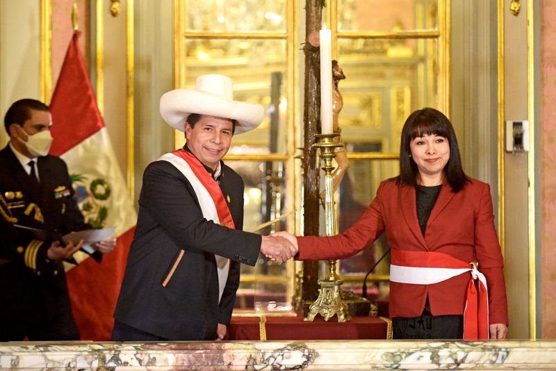 FILE PHOTO: President Castillo swears in new Prime Minister Vasquez,