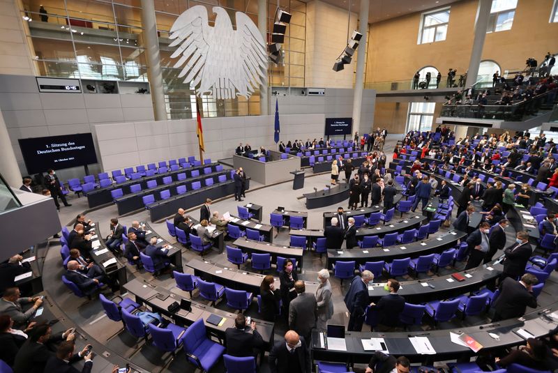 Inaugural session of the German Parliament in Berlin