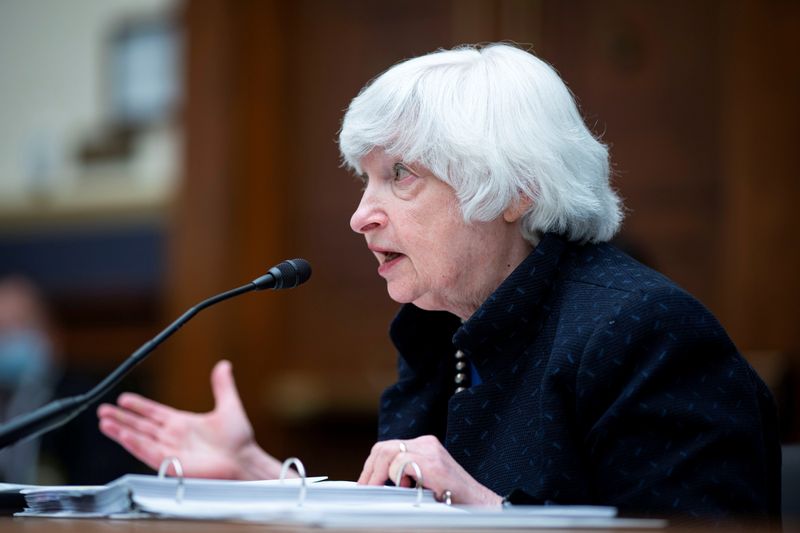 FILE PHOTO: Treasury Secretary Janet Yellen attends the House Financial