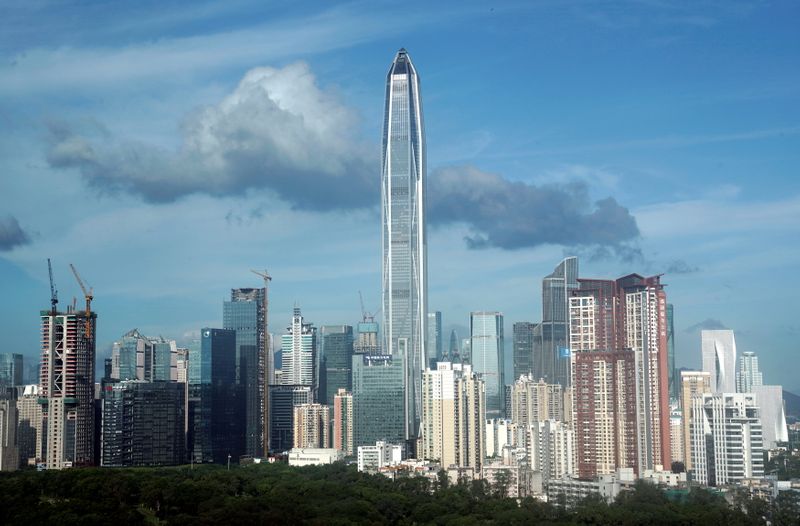 FILE PHOTO: Buildings are seen in Shenzhen