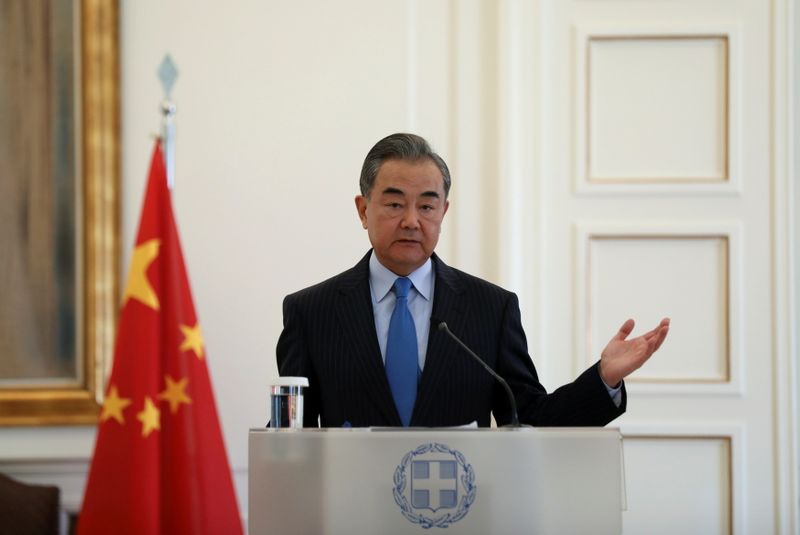 Greek Foreign Minister Nikos Dendias meets his Chinese counterpart Wang