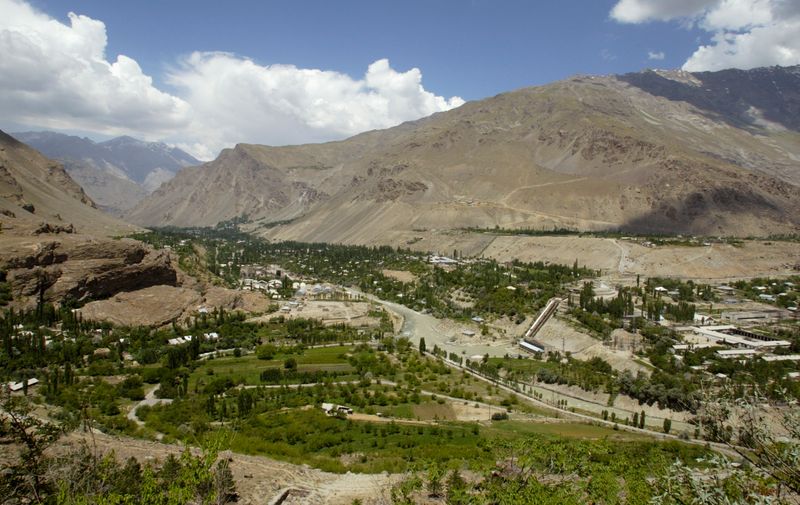 A general view shows the town of Khorog