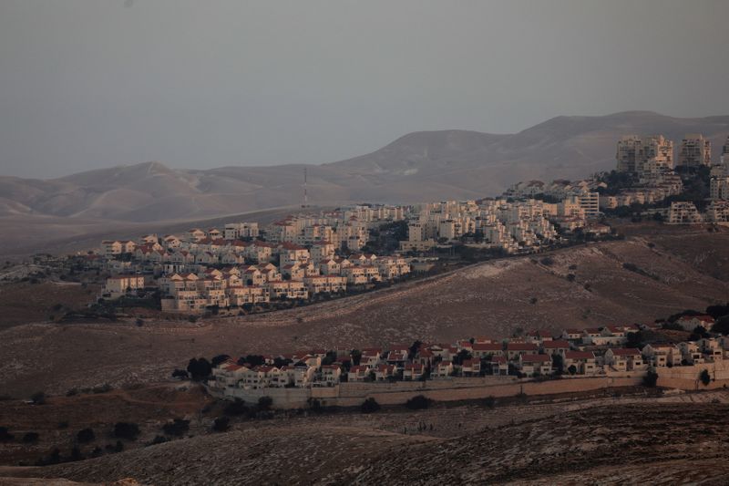 View shows the Jewish settlement of Maale Adumim in the