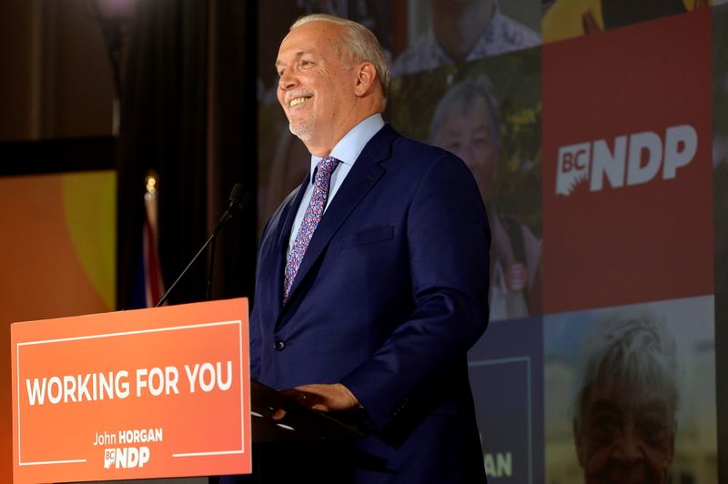 FILE PHOTO: B.C. NDP leader John Horgan speaks in Vancouver