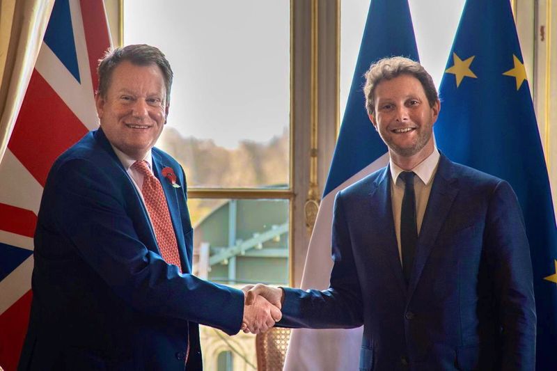 French European Affairs Minister Beaune meets with British Brexit Minister