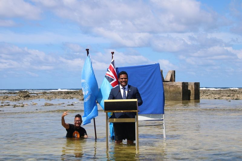 Tuvalu’s Minister for Justice, Communication & Foreign Affairs Simon Kofe