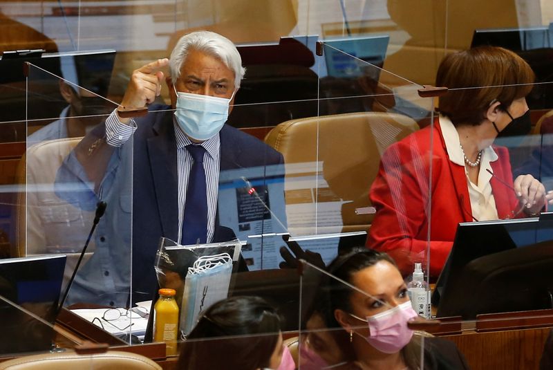 Chilean lawmakers discuss a constitutional accusation against President Sebastian Pinera