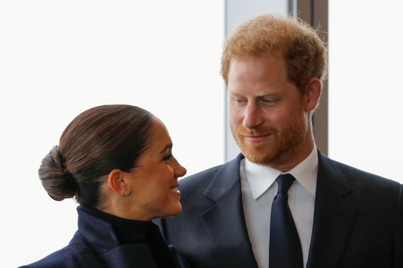 FILE PHOTO: Britain’s Prince Harry and Meghan, Duke and Duchess