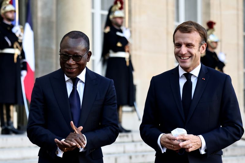 French President Macron meets Benin’s counterpart Talon in Paris