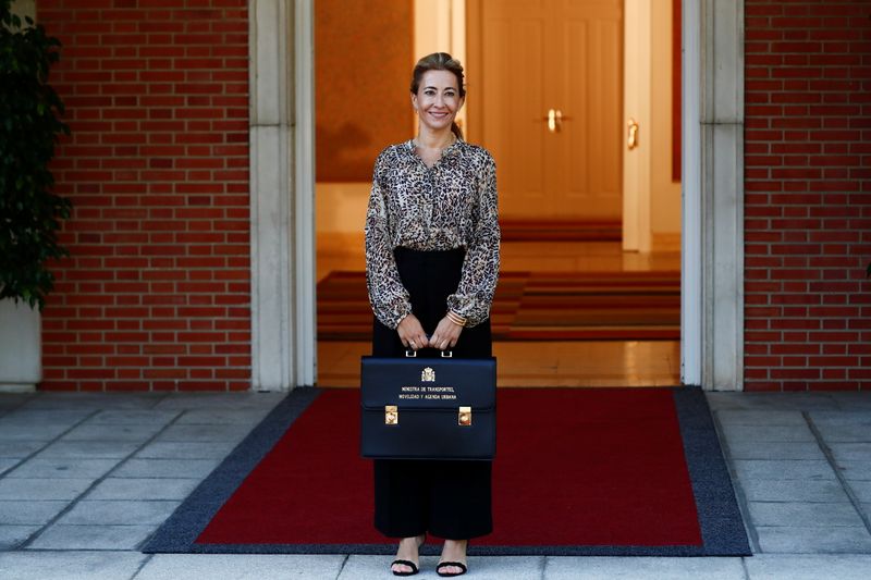 Spain’s new ministers arrive for a meeting, in Madrid