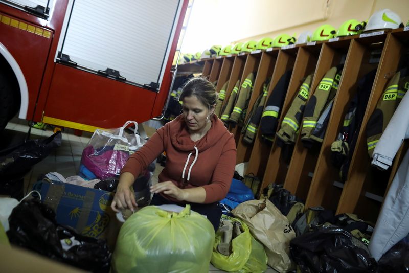 Centre for migrants at a fire station during migrant crisis
