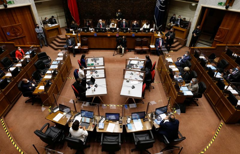 Chile’s senators gather to vote on a motion to impeach