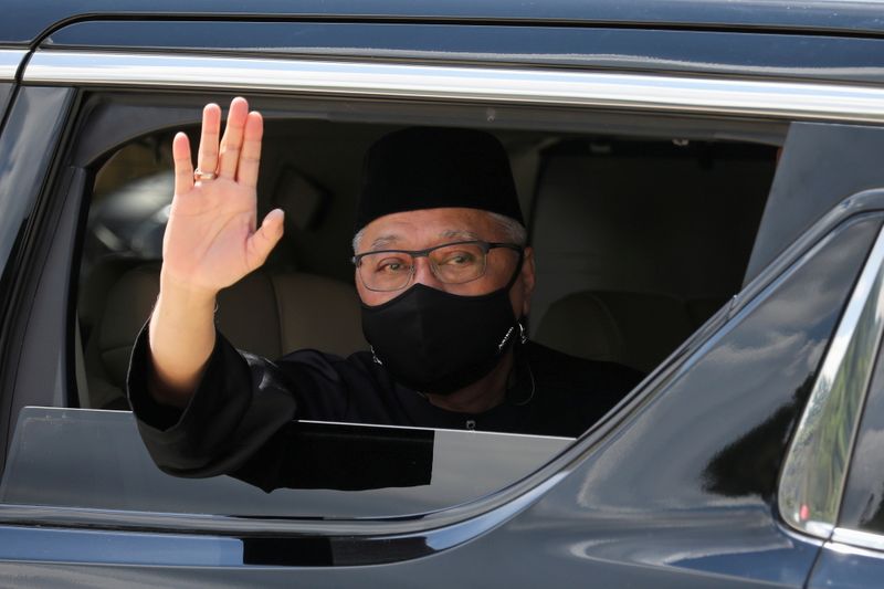 FILE PHOTO: New Malaysian PM Ismail Sabri Yaakob leaves after