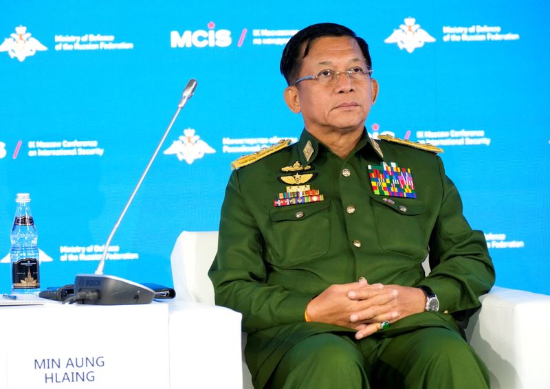 FILE PHOTO: Commander-in-Chief of Myanmar’s armed forces, Senior General Min