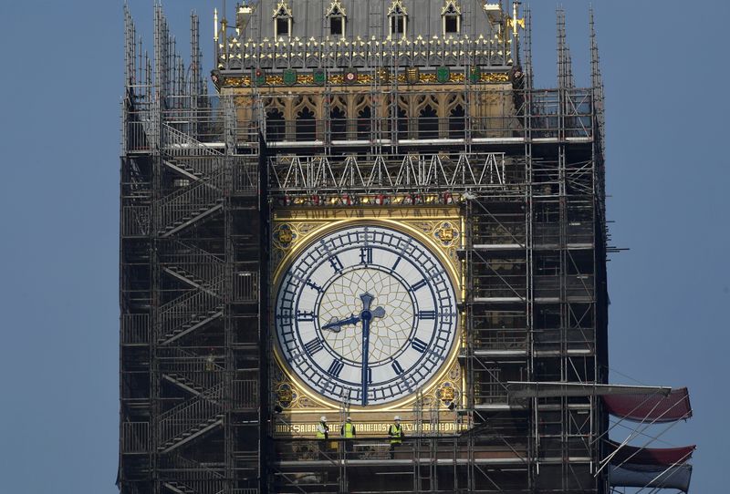 FILE PHOTO: Big Ben clock hands restored to original blue
