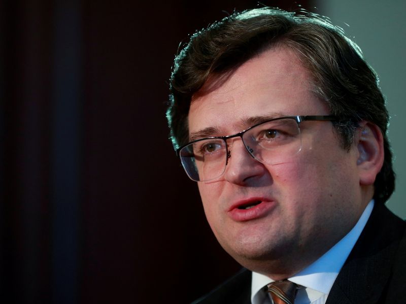 FILE PHOTO: Ukraine’s Foreign Minister Kuleba gives an interview in
