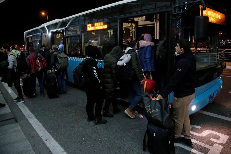 Iraqi migrants arrive at Erbil International Airport