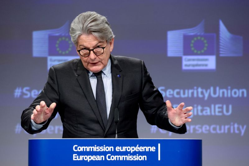 FILE PHOTO: European Commissioner in Charge of Internal Market Thierry