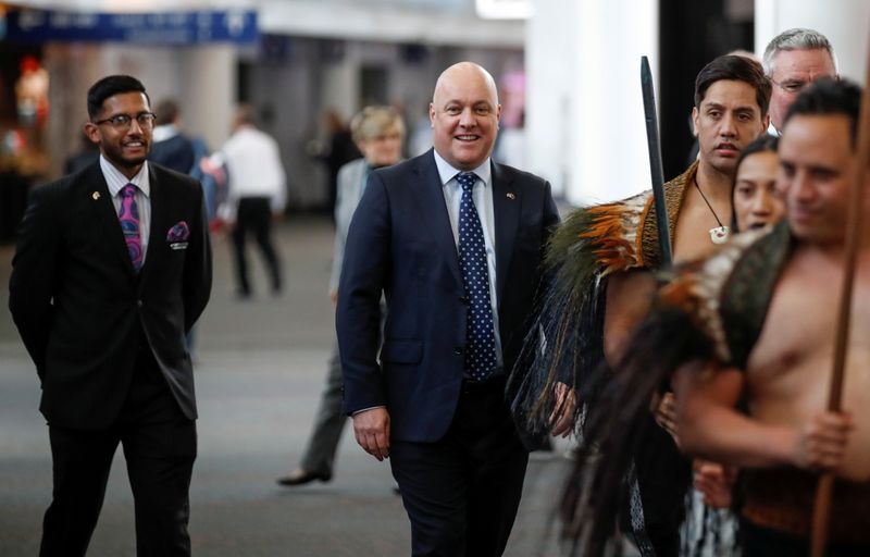 Air New Zealand’s Chief Executive Officer Christopher Luxon arrives at