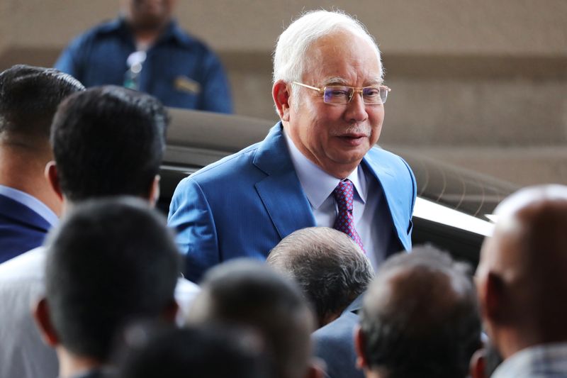Former Malaysian Prime Minister Najib Razak arrives at Kuala Lumpur