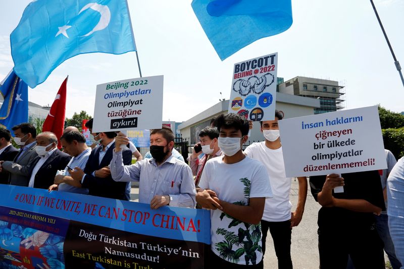 FILE PHOTO: “No Beijing 2022” protest in Istanbul