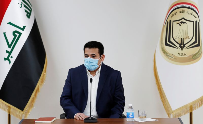 FILE PHOTO: Iraq’s National Security Advisor Qasim al-Araji wearing a