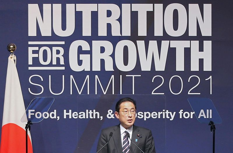 FILE PHOTO: Japan’s Prime Minister Fumio Kishida delivers a speech