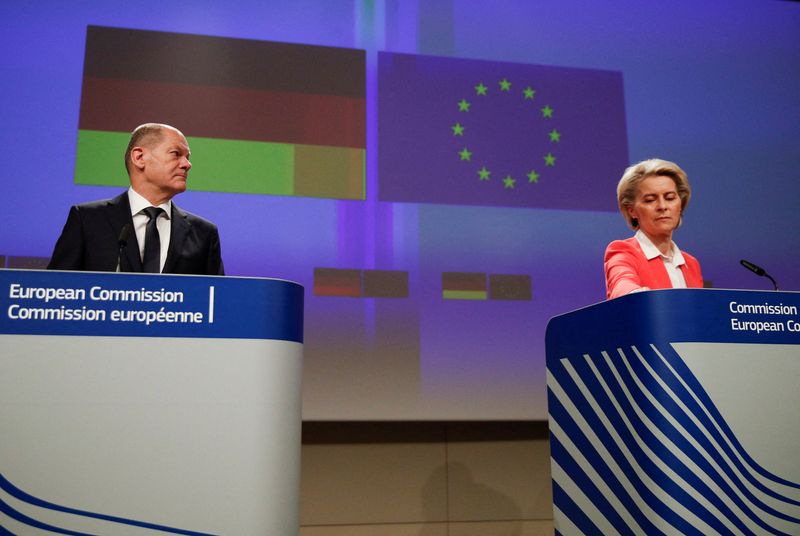 New German Chancellor Scholz at the European Commission in Brussels