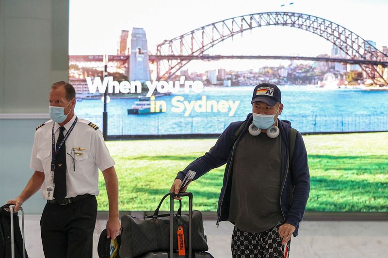 FILE PHOTO: Arrivals at the international terminal at Sydney Airport
