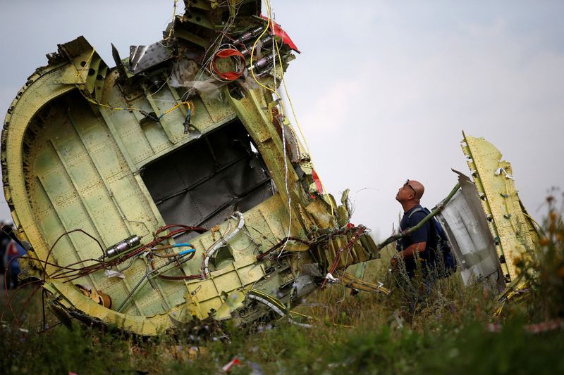 Malaysian air crash investigator inspects crash site of Malaysia Airlines