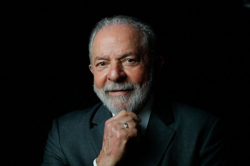Former Brazilian President Luiz Inacio Lula da Silva poses for