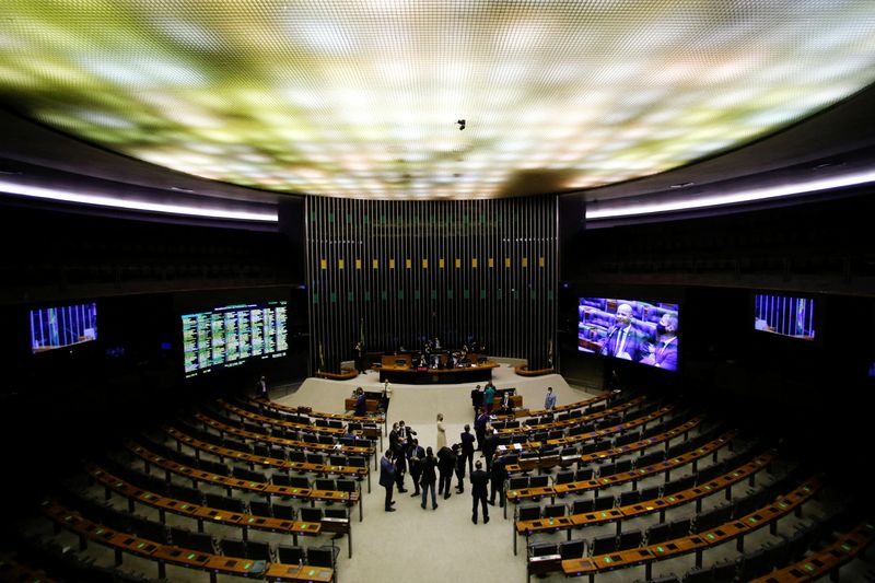 A general view shows the plenary of the Chamber of
