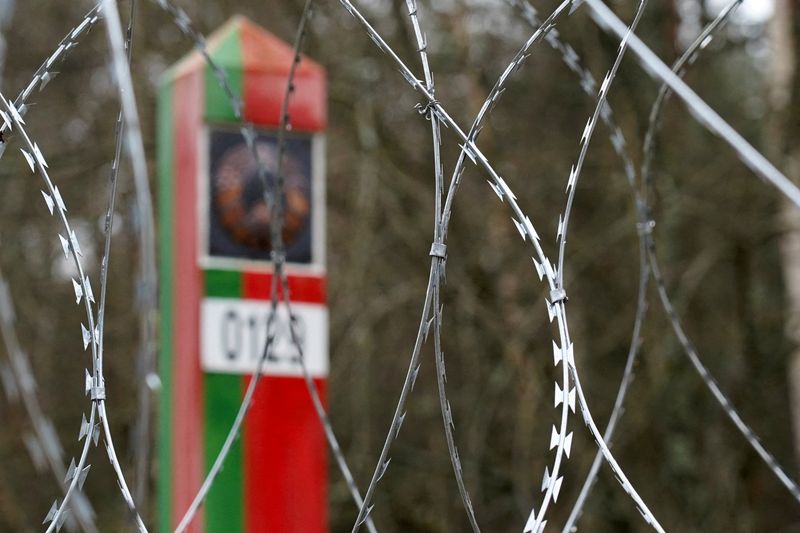FILE PHOTO: Lithuania builds four-meter-high fence on Belarusian border