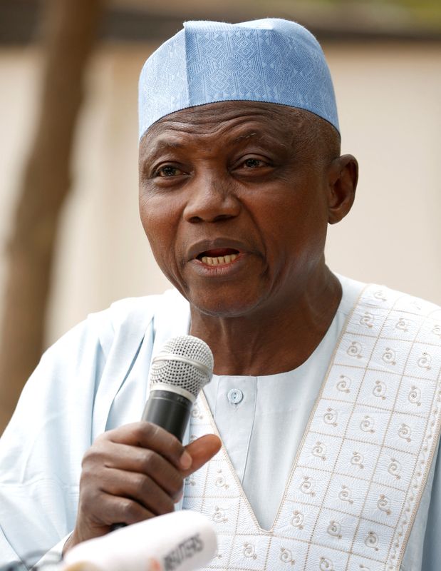 Garba Shehu, spokesman to Nigerian President Muhammadu Buhari addresses a