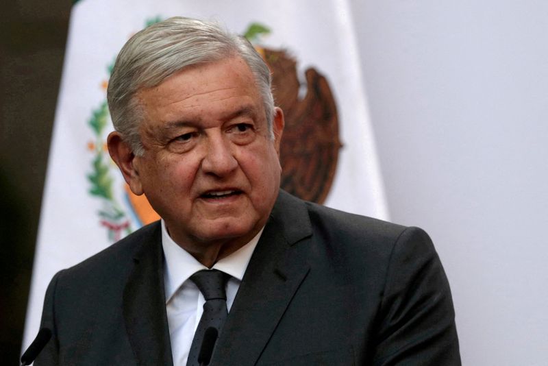 FILE PHOTO: Mexico’s President Andres Manuel Lopez Obrador addresses the