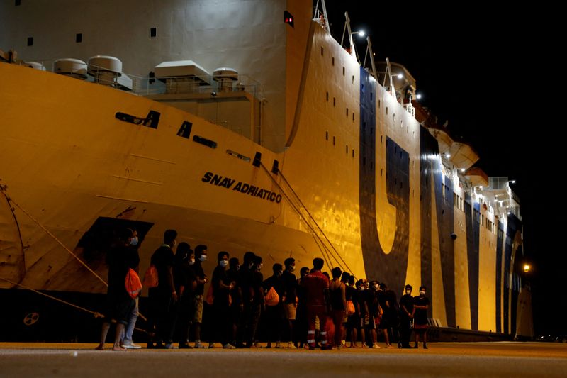 FILE PHOTO: Migrant rescue ship Sea-Watch 3 as it arrives