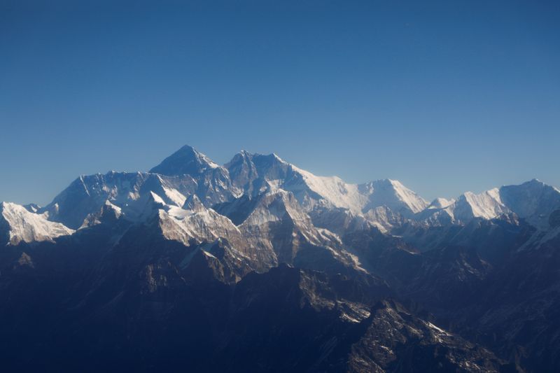 FILE PHOTO: Mount Everest, the world highest peak, and other