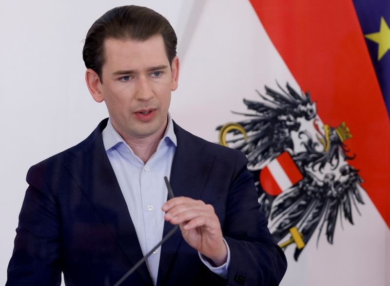 FILE PHOTO: Austrian Chancellor Kurz attends a news conference in