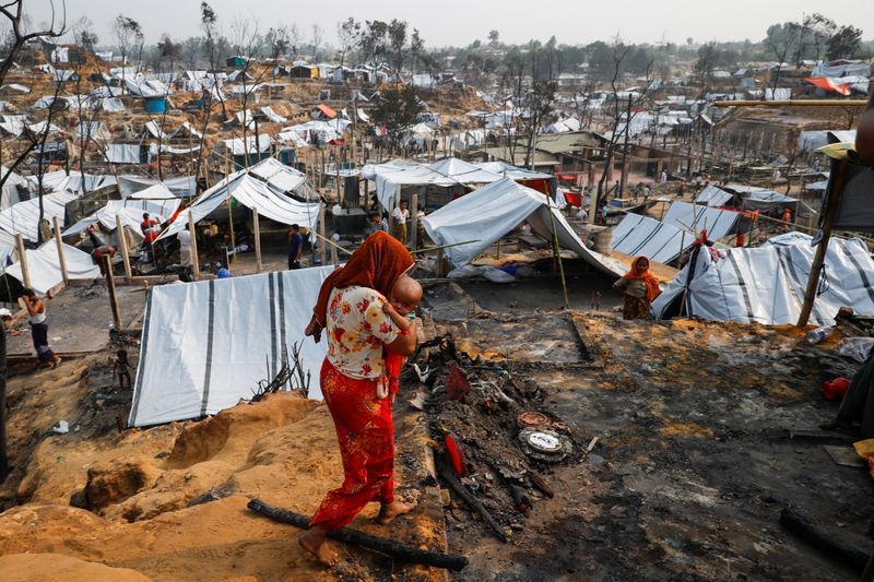 Rohingya refugee camp following massive fire in Cox’s Bazar