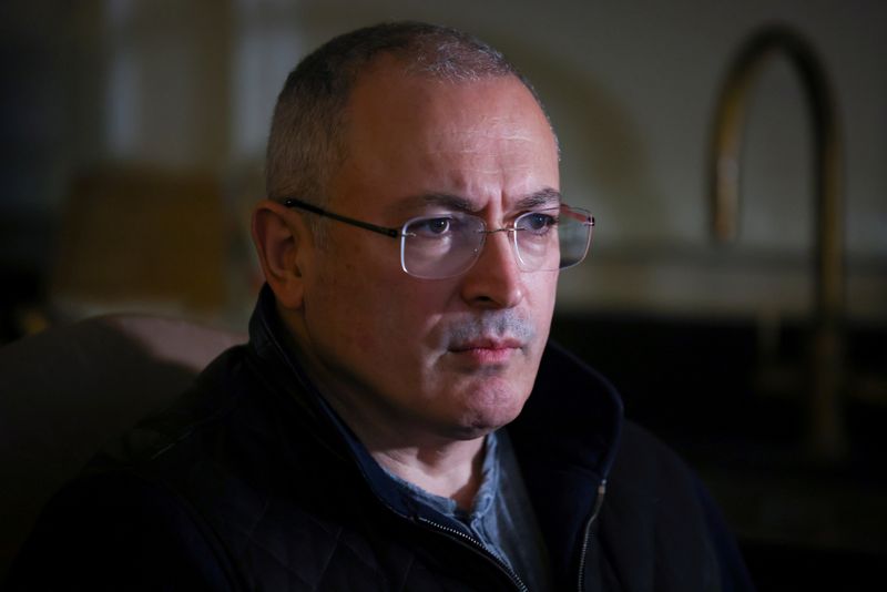 FILE PHOTO: Former Russian tycoon Mikhail Khodorkovsky attends an interview